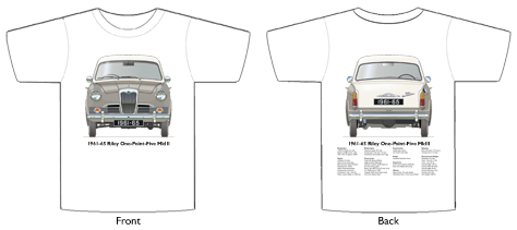 Riley One-Point-Five MkIII 1961-65 T-shirt Front & Back